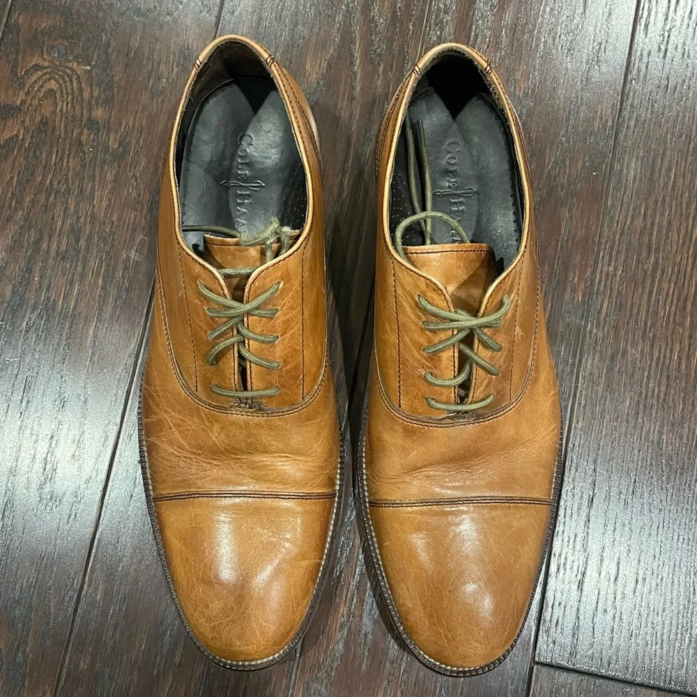 Cole Haan Men Brown British Tan Williams Cap Toe Oxford Business  Size 11.5 M